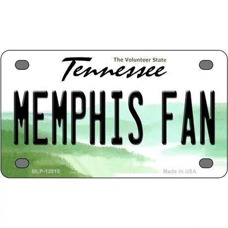 Memphis Fan Novelty Metal License Plate 4" x 2.2" (MLP)