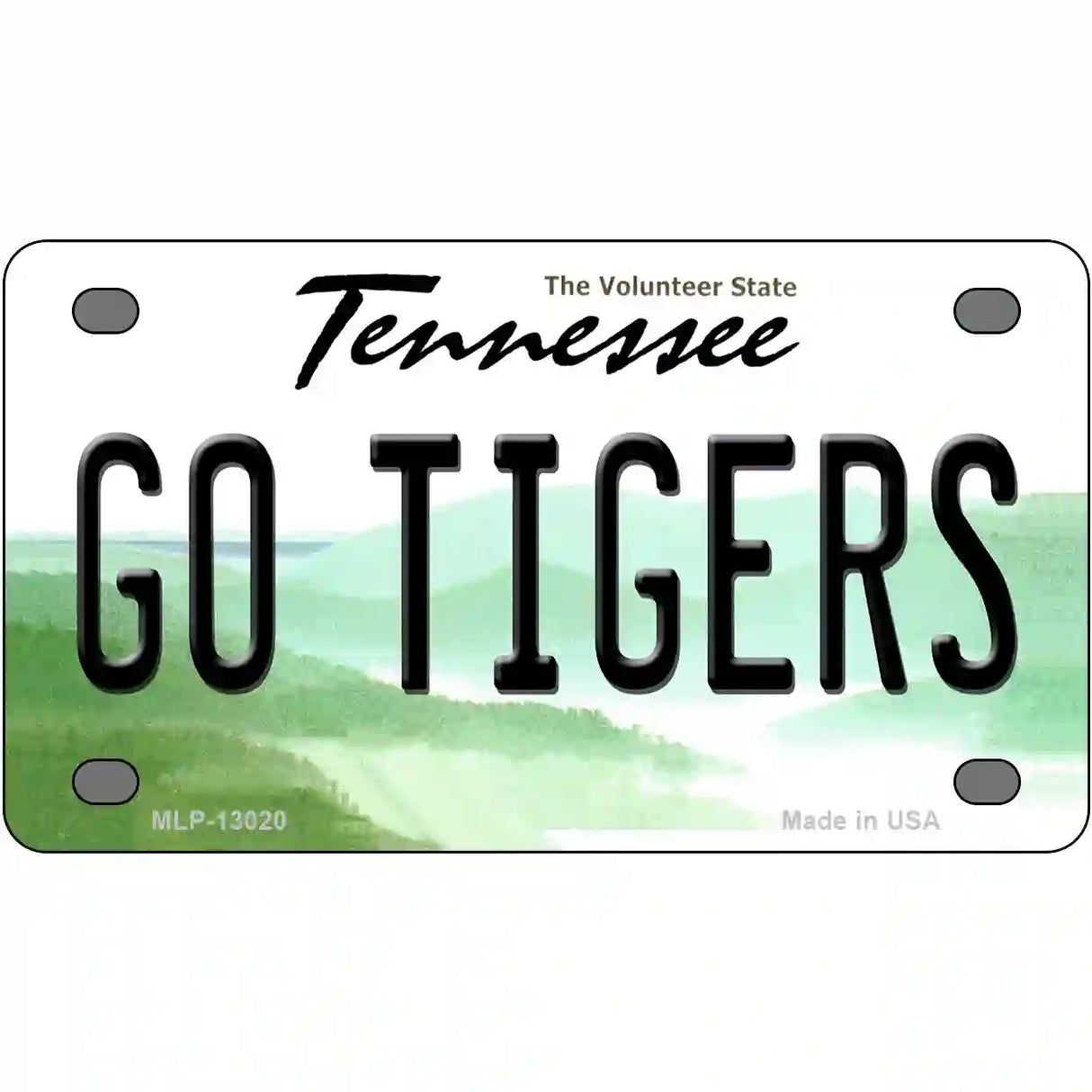 Tennessee Go Tigers Novelty Metal License Plate 4" x 2.2" (MLP)