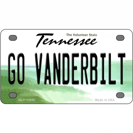 Go Vanderbilt Novelty Metal License Plate 4" x 2.2" (MLP)