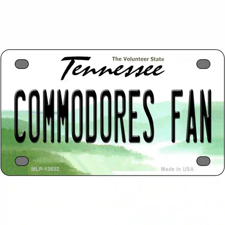 Commodores Fan Novelty Metal License Plate 4" x 2.2" (MLP)