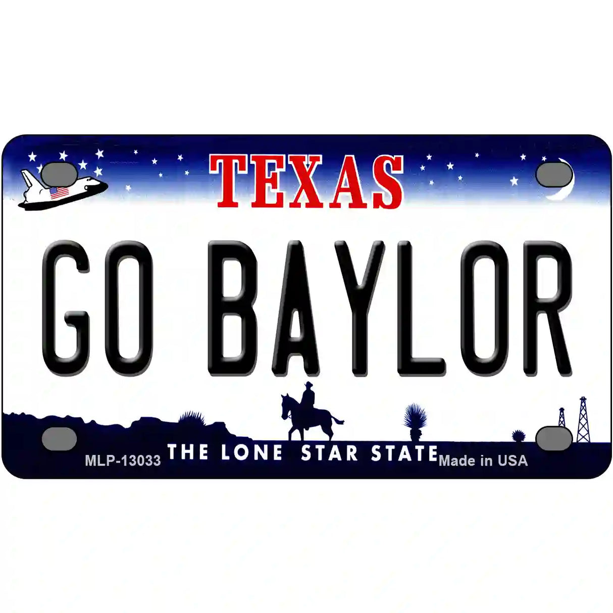 Go Baylor Novelty Metal License Plate 4" x 2.2" (MLP)