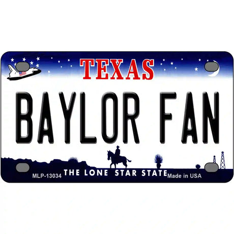 Baylor Fan Novelty Metal License Plate 4" x 2.2" (MLP)