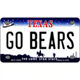 Go Bears Novelty Metal License Plate 4" x 2.2" (MLP)