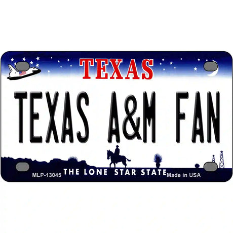 Texas A&M Fan Novelty Metal License Plate 4" x 2.2" (MLP)