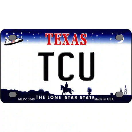 TCU Novelty Metal License Plate 4" x 2.2" (MLP)