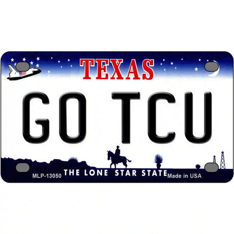 Go TCU Novelty Metal License Plate 4" x 2.2" (MLP)