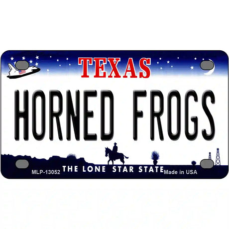 Horned Frogs Novelty Metal License Plate 4" x 2.2" (MLP)