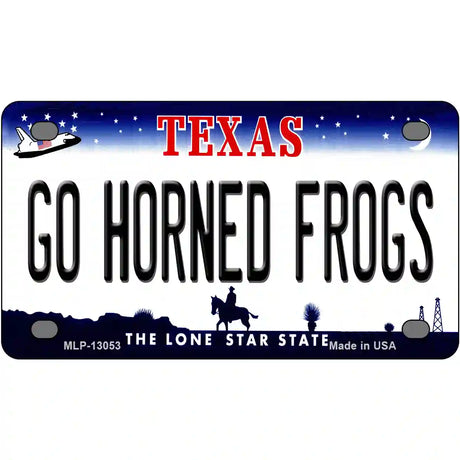 Go Horned Frogs Novelty Metal License Plate 4" x 2.2" (MLP)