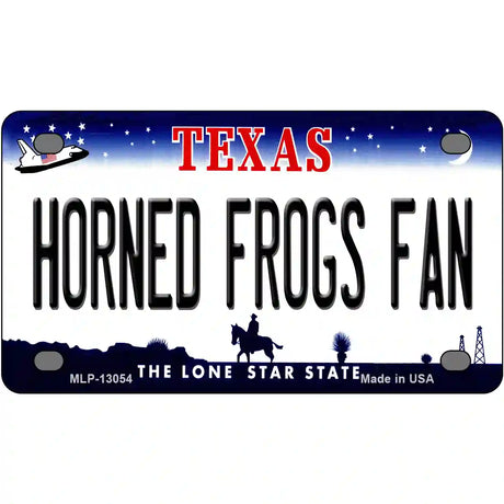 Horned Frogs Fan Novelty Metal License Plate 4" x 2.2" (MLP)