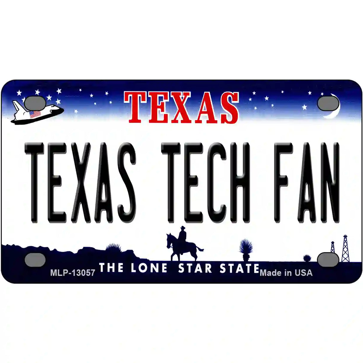 Texas Tech Fan Novelty Metal License Plate 4" x 2.2" (MLP)