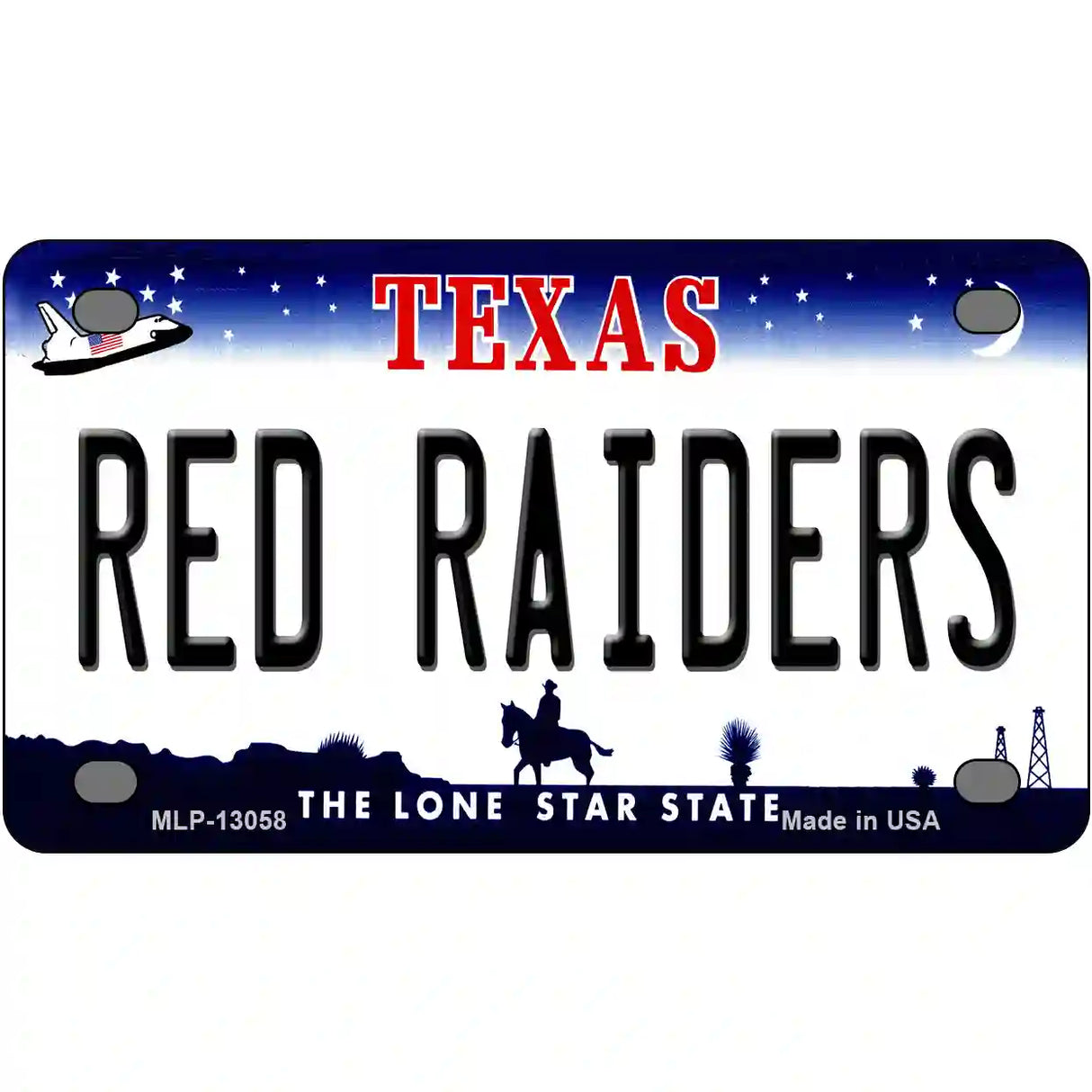 Red Raiders Novelty Metal License Plate 4" x 2.2" (MLP)