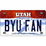 BYU Fan Novelty Metal License Plate 4" x 2.2" (MLP)