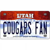 Cougars Fan BYU Novelty Metal License Plate 4" x 2.2" (MLP)