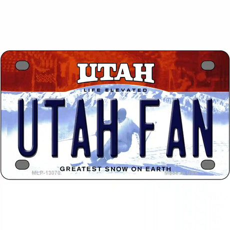 Utah Fan Novelty Metal License Plate 4" x 2.2" (MLP)