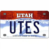 Utes Novelty Metal License Plate 4" x 2.2" (MLP)