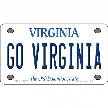 Go Virginia Novelty Metal License Plate 4" x 2.2" (MLP)