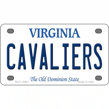 Cavaliers Novelty Metal License Plate 4" x 2.2" (MLP)