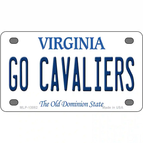 Go Cavaliers Novelty Metal License Plate 4" x 2.2" (MLP)