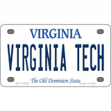 Virginia Tech Novelty Metal License Plate 4" x 2.2" (MLP)