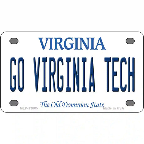 Go Virginia Tech Novelty Metal License Plate 4" x 2.2" (MLP)