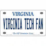 Virginia Tech Fan Novelty Metal License Plate 4" x 2.2" (MLP)