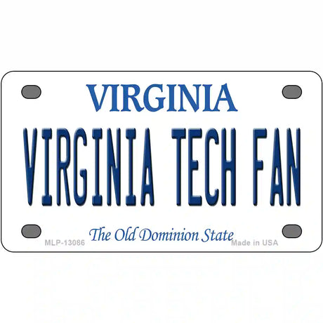 Virginia Tech Fan Novelty Metal License Plate 4" x 2.2" (MLP)