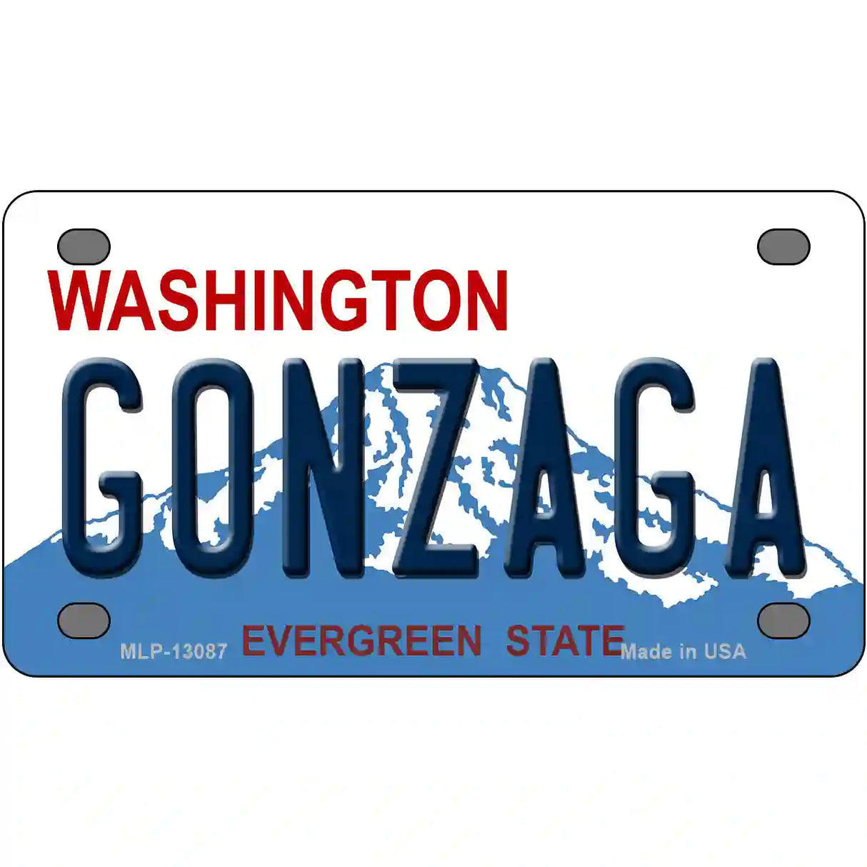 Gonzaga Novelty Metal License Plate 4" x 2.2" (MLP)