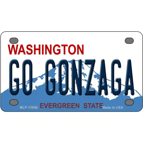 Go Gonzaga Novelty Metal License Plate 4" x 2.2" (MLP)