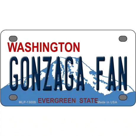 Gonzaga Fan Novelty Metal License Plate 4" x 2.2" (MLP)