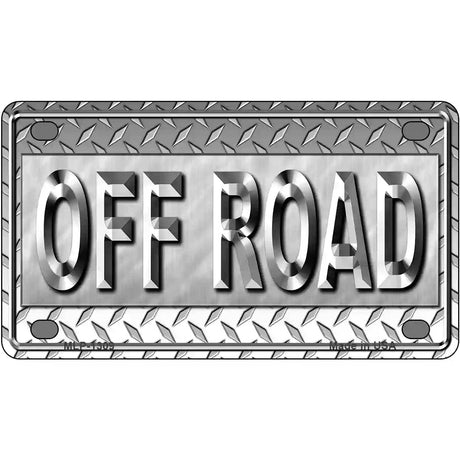 Off Road Novelty Metal License Plate 4" x 2.2" (MLP)