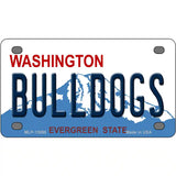 Bulldogs Washington State Novelty Metal License Plate 4" x 2.2" (MLP)