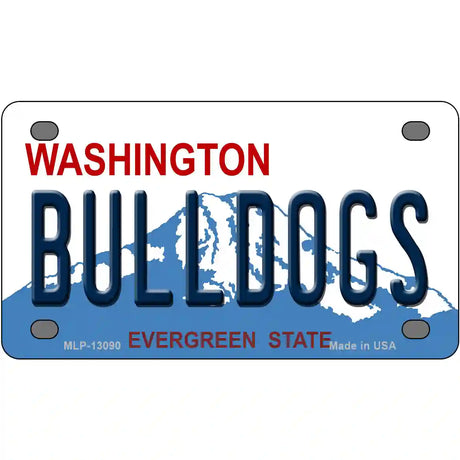 Bulldogs Washington State Novelty Metal License Plate 4" x 2.2" (MLP)