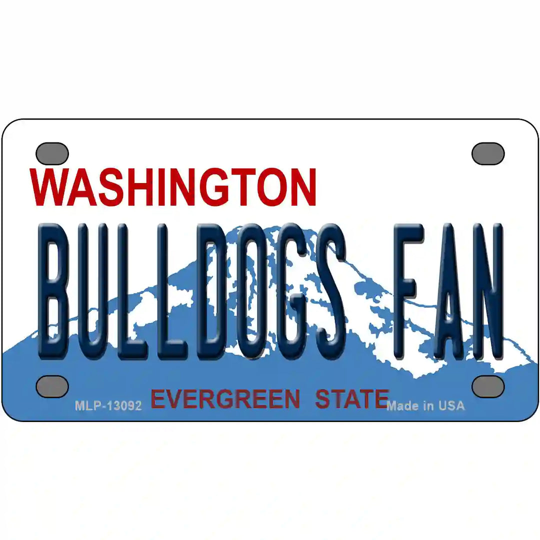 Bulldogs Fan Washignton Novelty Metal License Plate 4" x 2.2" (MLP)