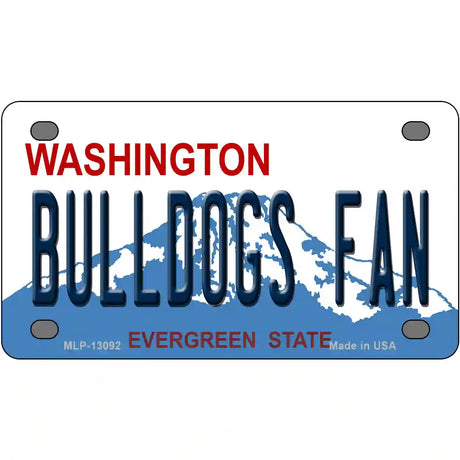 Bulldogs Fan Washignton Novelty Metal License Plate 4" x 2.2" (MLP)