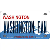 Washington Fan Novelty Metal License Plate 4" x 2.2" (MLP)