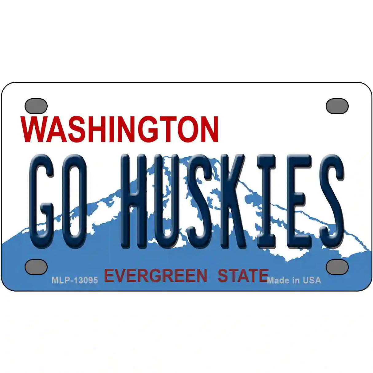 Go Huskies Novelty Metal License Plate 4" x 2.2" (MLP)