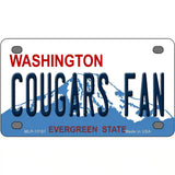 Washington Plate Cougars Fan Novelty Metal License Plate 4" x 2.2" (MLP)