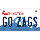 Go Zags Novelty Metal License Plate 4" x 2.2" (MLP)