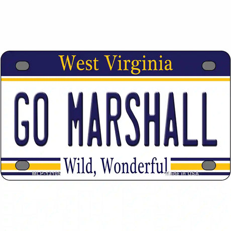 Go Marshall Novelty Metal License Plate 4" x 2.2" (MLP)