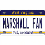 Marshall Fan Novelty Metal License Plate 4" x 2.2" (MLP)