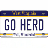 Go Herd Novelty Metal License Plate 4" x 2.2" (MLP)