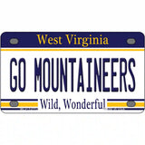 Go Mountaineers Novelty Metal License Plate 4" x 2.2" (MLP)