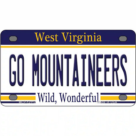 Go Mountaineers Novelty Metal License Plate 4" x 2.2" (MLP)