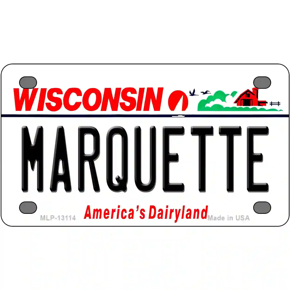 Marquette Novelty Metal License Plate 4" x 2.2" (MLP)