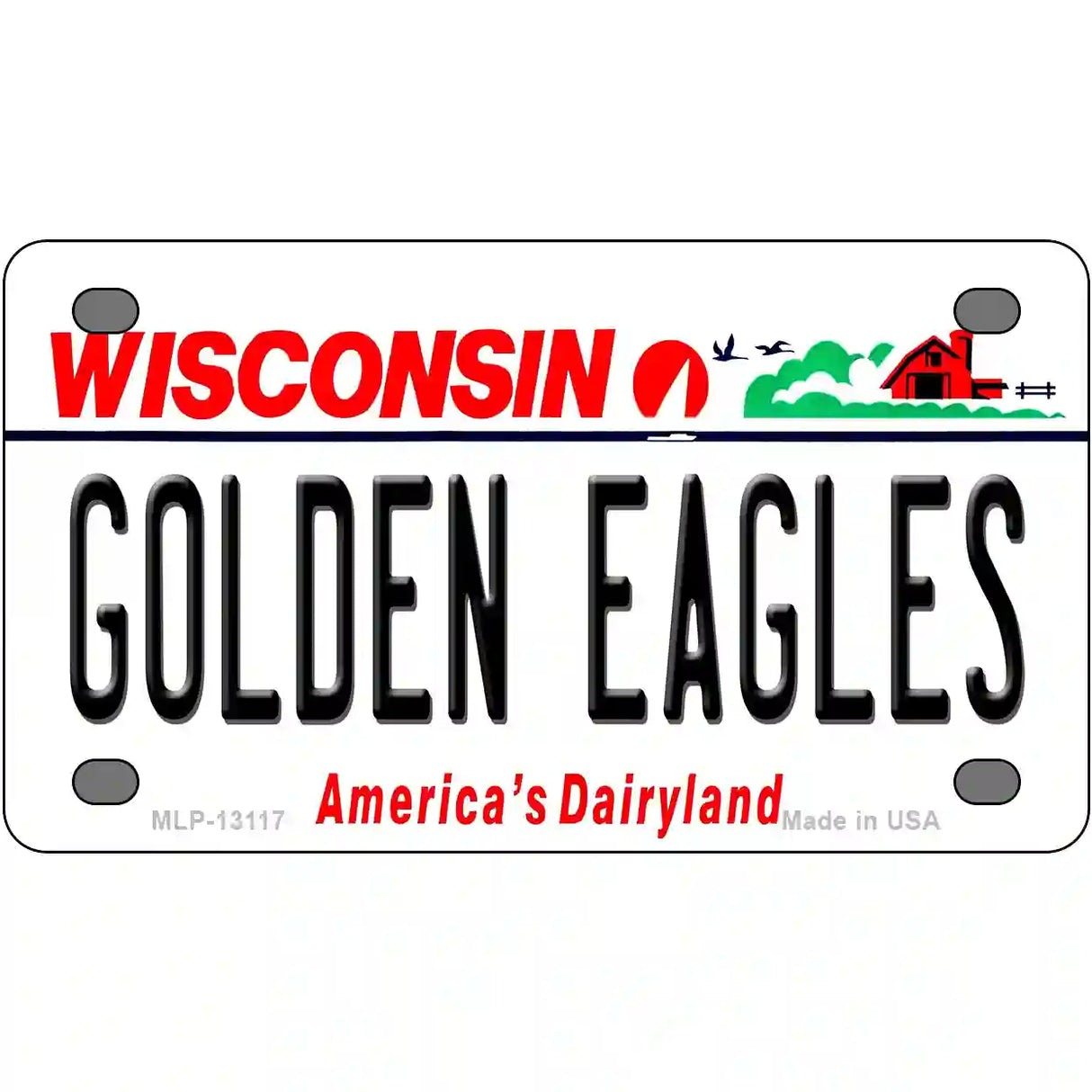 Golden Eagles Novelty Metal License Plate 4" x 2.2" (MLP)