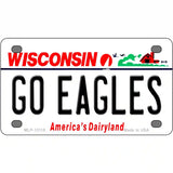 Go Eagles Wisconsin Novelty Metal License Plate 4" x 2.2" (MLP)