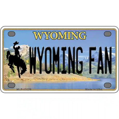 Wyoming Fan Novelty Metal License Plate 4" x 2.2" (MLP)