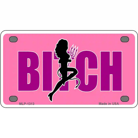 She-Devil Bitch Novelty Metal License Plate 4" x 2.2" (MLP)