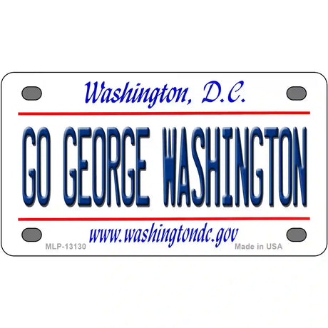 Go George Washington Novelty Metal License Plate 4" x 2.2" (MLP)