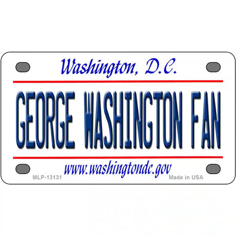 George Washington Fan Novelty Metal License Plate 4" x 2.2" (MLP)